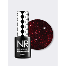 NR-431 Perfect red гель-лак, Мерцающий бордовый циркон (10 мл)