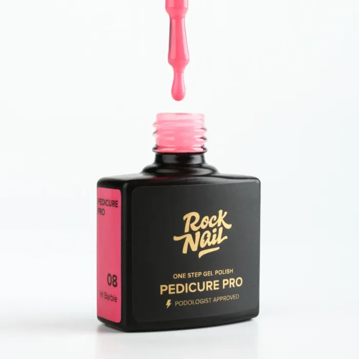 Однофазный гель-лак для педикюра RockNail Pedicure Pro 08 Hi Barbie