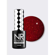 NR-432 Perfect red гель-лак, Мерцающий алый рубин (10 мл)