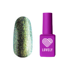 Топ без липкого слоя Lovely с зеленым шиммером Green Gold, 12 ml